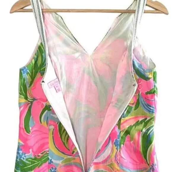 Lilly Pulitzer Tessa Shift Sz 00 Floral Multicol V Neck Embroid NWT FLASH SALE!! - Picture 9 of 9